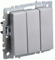 IEK BRITE мех. выкл. СУ 3 кл. 10А ВС10-3-0-БрА алюминий BR-V30-0-10-K47