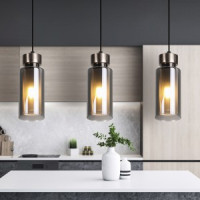 Rivoli св-к подвес Klara 3099-203 3xЕ14 max 15W 540x80x900 хром/дымчато стекло 50850