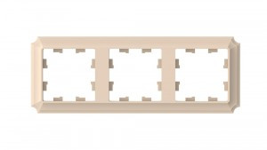 Systeme Electric AtlasDesign ANTIQUE рамка СУ 3 мест. ПЕСОЧНЫЙ ATN101203 (5!)