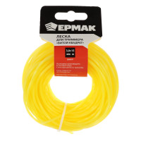 ЕРМАК Леска для триммера сечение &quot;витой квадрат&quot; диаметр 3,0мм, длина15м.(профи серия,нейлон 99%)