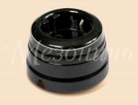 МЕЗОНИНЪ роз. фарфор двухполюсная, с з/к с рамкой 16А, IP20, платина на черном, ПЕТЕРГОФ GE70301-52