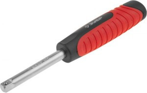 Вороток-отвертка ЗУБР "МАСТЕР" (1/4"), Cr-V, хром.покр., 150мм zu27724-1/4