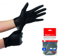Перчатки вин/нитр Лапочки 10шт (5пар), цена за уп, черные, разм M, 75750/Master House