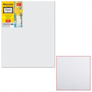 Холст грунт. на подрамнике BRAUBERG 80х100 см, 100% хлопок, крупное зерно, 190647