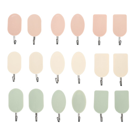 Крючки самоклеящиеся тм VETTA, 3 цвета, 2 шт