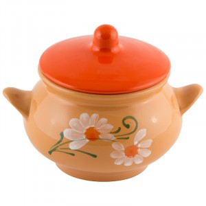 Горшок д/жаркого Русский, 0,95л, 15*14см (кратность 8!!!) керамика 6807