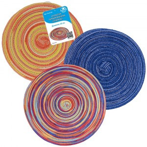 Салфетка сервировочная "Спираль" d=18см (кратность 6шт!!!), PP, полиэстер VL51-81 Мультидом