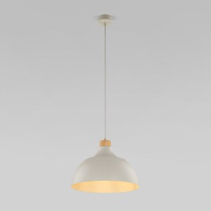 TK Lighting св-к подвес. 1x15W 340х340х1700 пластик белый/светлое дерево Cap 5664