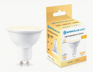 Ambrella лампа св/д MR16 GU10 7W(520lm) 2700K 2K 50х54 IC 190713
