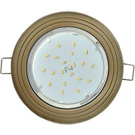 Ecola GX53 H4 св-к "2 Круга" Черная бронза 43x115 FN31H4ECB (10!)