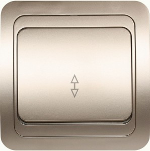 Smartbuy Марс выкл. проходной СУ 1-клавишный 10А шампань, керамика (SBE-02c-10-SW12-0-c)