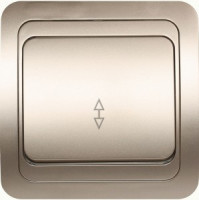 Smartbuy Марс выкл. проходной СУ 1-клавишный 10А шампань, керамика (SBE-02c-10-SW12-0-c)