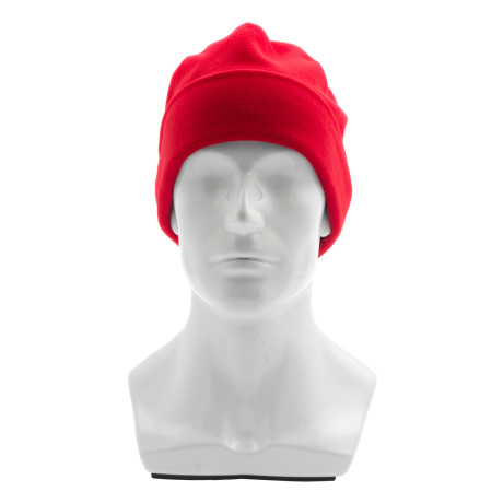 Шапка с отворотом из флиса для взрослых, размер 56-57, красная Сибртех