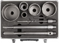 Набор буровых коронок ЗУБР "МАСТЕР", 5шт/33,50,68,82,100мм, с державками SDS-PLUS и SDS-MAX, 10предм