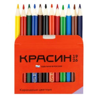 Карандаши цветные Красин &quot;Алые Паруса&quot;, 12цв., трехгран., заточен., картон, европодвес Арт.356628