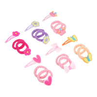 ЮНИLOOK Набор детских резинок для волос 2 шт и заколка 1 шт, d4см, 5см, металл, ПЭ, ТПР, 6 дизайнов