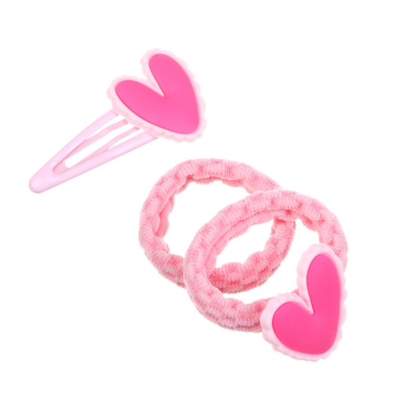 ЮНИLOOK Набор детских резинок для волос 2 шт и заколка 1 шт, d4см, 5см, металл, ПЭ, ТПР, 6 дизайнов