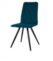 Стул обеденный Polini Home Rio SM (ДхГхВ) 45х45х89 см, темно-бирюзовый - черный (кратно 2) (мест 1)