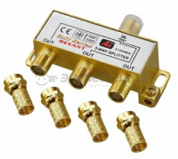 Rexant splitter (делитель) на 3TV +4 штF   GOLD в коробке 05-6102-1