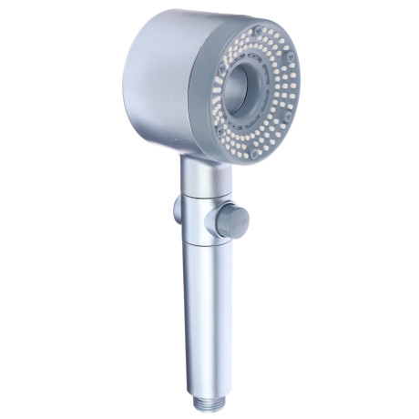 RAIN Лейка для душа, 5 режимов, с фильтром, кнопка-стоп, 80мм, светло-синий