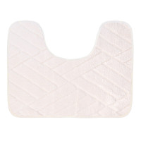 VETTA Коврик для туалета, вельвет, губка 0,8 см, полиэстер, 50х40 см, плитка, молочный, -790