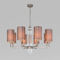 EUROSVET св-к подвес. люстра 8x40W E14 700x700x830 никель 60134/8 a058369