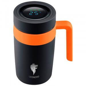 Термокружка LEO-02 500мл нерж сталь, датчик температуры  323493 Leonord
