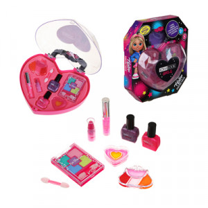 ЮНИLOOK Набор детской косметики в чемоданчике: тени, помада для губ, блеск для губ, лак для ногтей