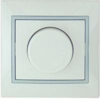 Lezard Мира диммер с фильтр. и предохр. СУ 1 кл.16А (500Вт) бел. с сер.встав. (корп.PC) 701-0215-117