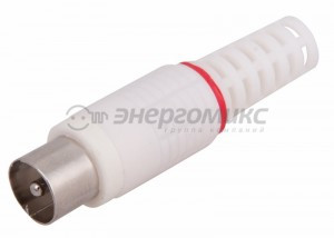 PROconnect Штекер TV антенный пласт. без пайки белый цена за шт.(100!) 05-2041-2