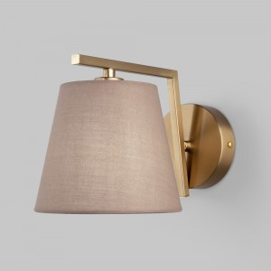 EUROSVET Бра 1x40W E14 230x150x155 латунь/ткань коричневый 60149/1 Умный дом Ozark a064974