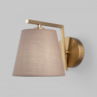 EUROSVET Бра 1x40W E14 230x150x155 латунь/ткань коричневый 60149/1 Умный дом Ozark a064974