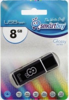 Флеш-диск (флэшка) USB 8Gb SmartBuy Glossy Black (SB8GBGS-K)