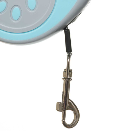 Рулетка-поводок NA2501 автомат.трос, цвет-микс (черный, розовый, голубой) ,  5м