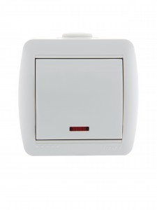 Lezard Ната выкл. ОУ 1 кл. 10А бел. (инд.) (корпус PC) 710-0200-111