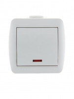 Lezard Ната выкл. ОУ 1 кл. 10А бел. (инд.) (корпус PC) 710-0200-111