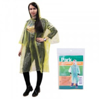 Дождевик (пончо) 103*127см, толщина 15мкм, полиэтилен, 4 цвета, RP-Em, Park 999113