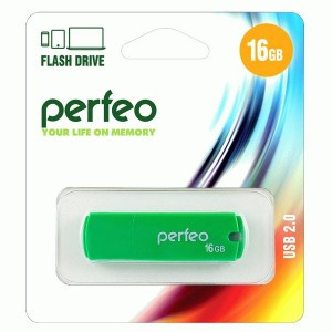 Флеш-диск USB 16Gb Perfeo Green C05 PF-C05G016