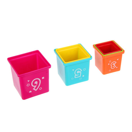 ИГРОЛЕНД Развивающая игрушка "Стаканчики", PP, 6,3х6,3х6,8см