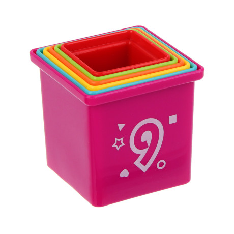 ИГРОЛЕНД Развивающая игрушка "Стаканчики", PP, 6,3х6,3х6,8см