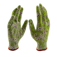 Перчатки садовые из полиэстера с нитрильным обливом, MIX цветов, M Palisad