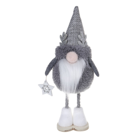 СНОУ БУМ Сувенир Гном 5x6x18 см, полиэстер, серый, 2 вида