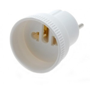 Volsten сет. вилка-переходник (адаптер) 6А белая SA 1/1-M (10!)