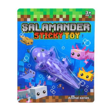 ИГРОЛЕНД Игрушка антистресс липкие лапки "Аксолотли", TPR, пластик, 17х3х14см, 5 дизайнов