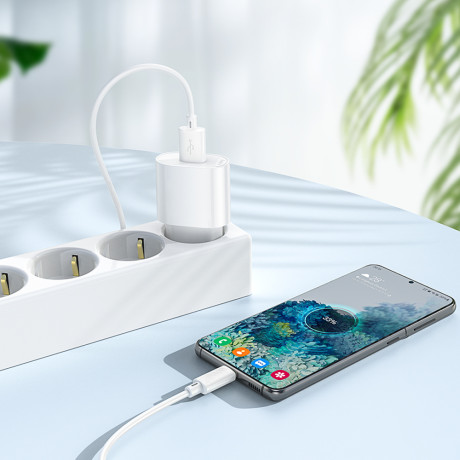 hoco. Зарядное устройство модель C109A, USB-A 10.5W, цвет: белый