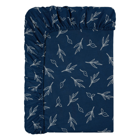 PROVANCE Нэви Простыня на резинке 180х200х20см, 100% хлопок, бязь, синий