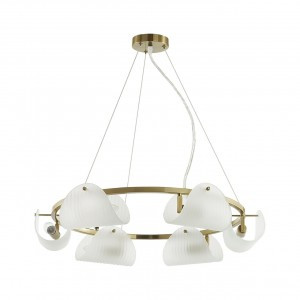 LUMION 6571/6 NEOCLASSI LN25 медный/бел./мет./стекло Люстра E14 6x60W 220V FIORO