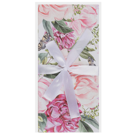 Конверт подарочный ДЛЯ ДЕНЕГ - ПИОН, с бантом, 172х83