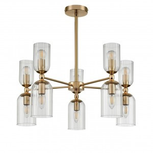 LUMION 6586/10 MODERNI LN25 зол./прозр., мет./стекло Люстра E14 10x40W 220V KASSIA