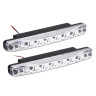 ЕРМАК Дневные ходовые огни, LED 8шт., пласт. корп., 158мм, 12V, белый, 2шт.